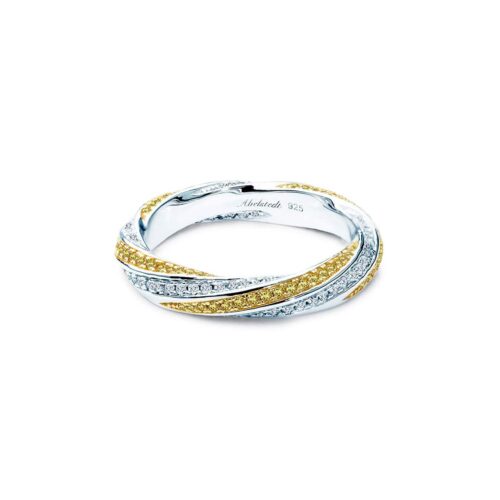 Sahara Twisted Yellow Stone Band Ring
