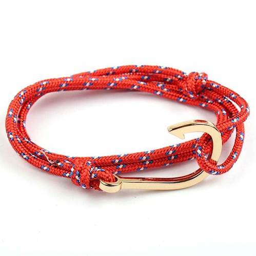 Rød sejlersnor armbånd