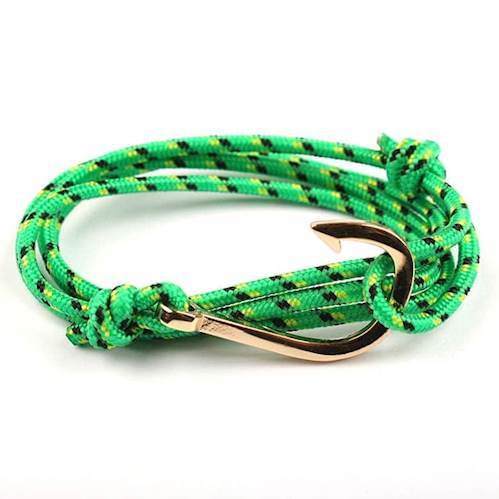 Grøn sejlersnor armbånd