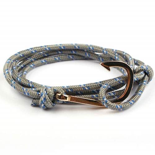 Forgyldt fiskekrog armbånd.