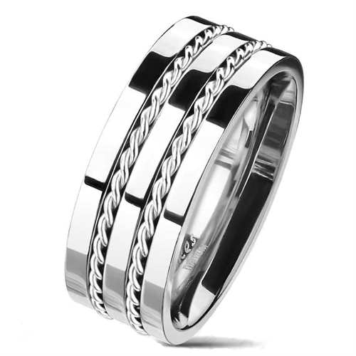 Titanring med tvist line