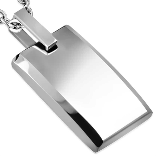 Halssmykke i Tungsten Carbide "Tags"
