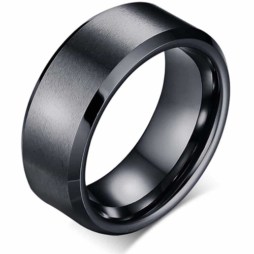 Artan tungstenring sort matteret
