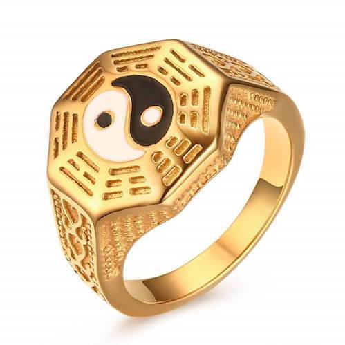 Yeng og yang fingerring.