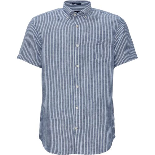 Gant - Stripe Linen Kortærmet Skjorte
