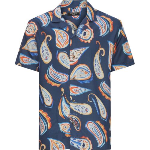 Bruuns Bazaar - Won Homer Paisley Print Kortærmet Skjorte