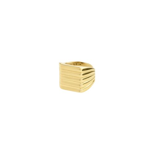 Pilgrim BEATRICE square signet ring guldbelagt