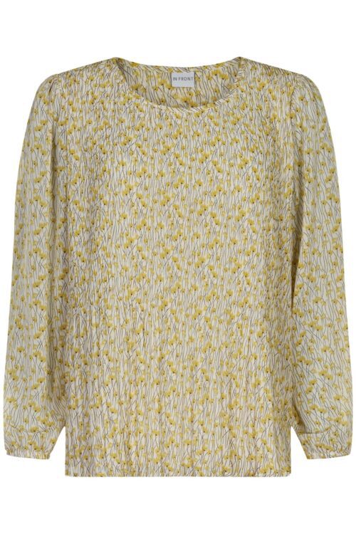 IN FRONT LINA PLISSE BLUSE 14913 708 (Yellow 708, L)