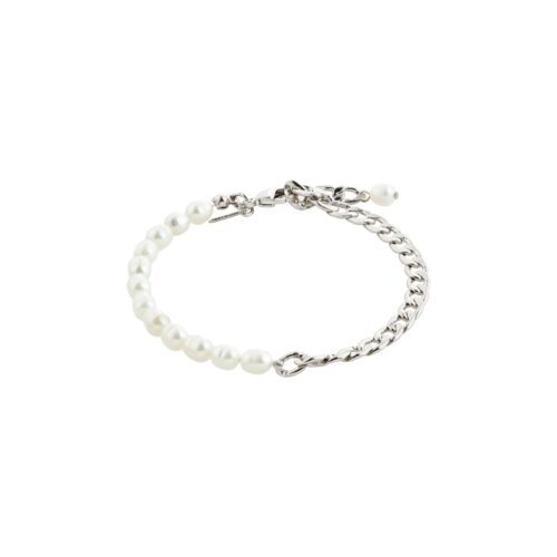 Pilgrim JOLA ferskvandsperle armbånd sølvbelagt