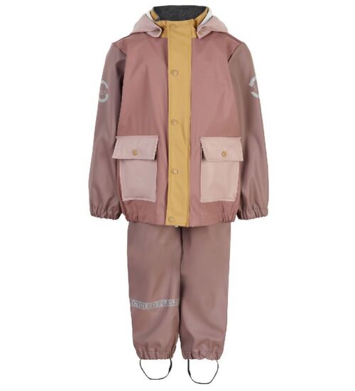 Mikk-Line Regntøj m. Seler - Recycled - PU - Twilight Mauve