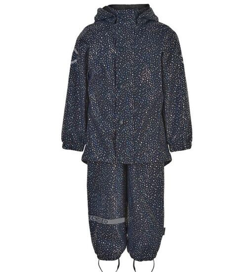 Mikk-Line Regntøj - Recycled Glitter - PU - Blue Nights