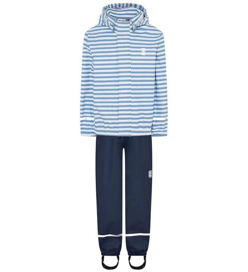 Lego Wear Regntøj - LWJochy - PU - Blåstribet/Navy
