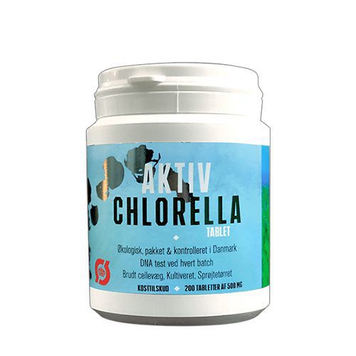 Aktiv Chlorella tab. á 500 mg. Ø