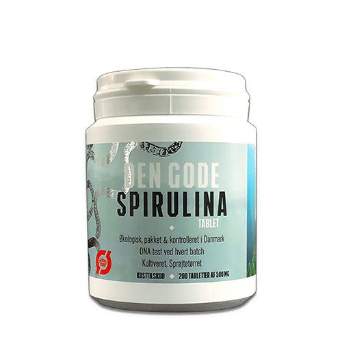 Den Gode Spirulina tab. á 500 mg. Ø