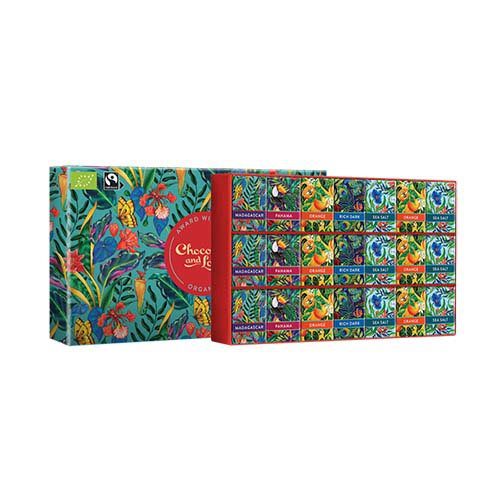 Gaveæske Chokolade Madagascar Ø, 5 var.,42x5,5g Panama,Rich Dark,Madag,SeaSalt