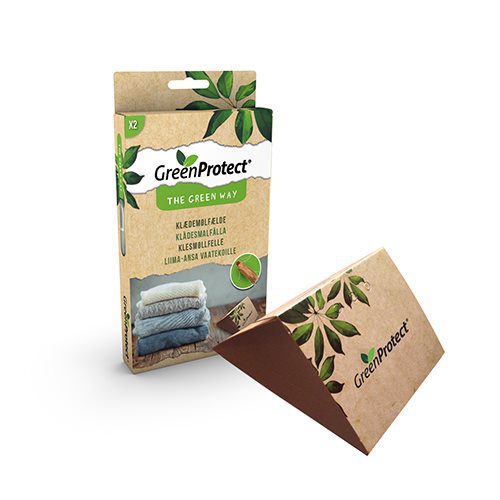 GreenProtect Klædemølfælde 2 stk mod klædemøl i tæpper og klæder