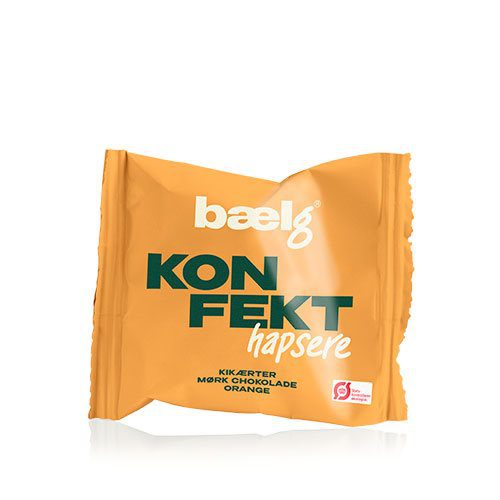 Konfekthapser, Orange 18 g Ø
