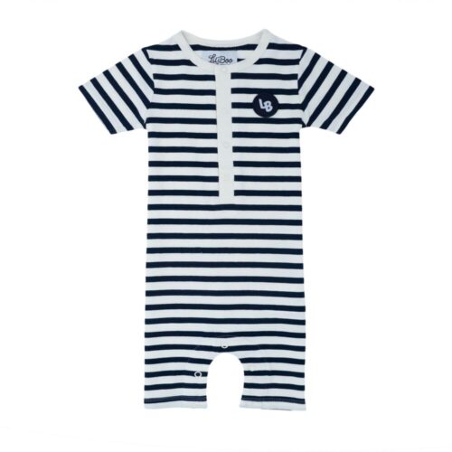 Lil' Boo Classic stripes heldragt - HVID/NAVY - 62
