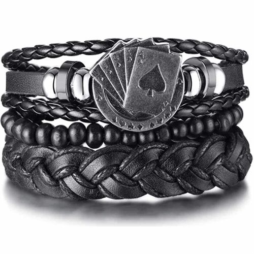 Poker black 3 armbånd i et.
