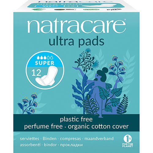 Natracare bind 12 stk SUPER m. vinger indpakket enkeltvis