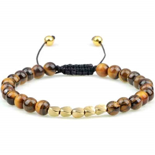 Niazy perlearmbånd / Tiger eye golden