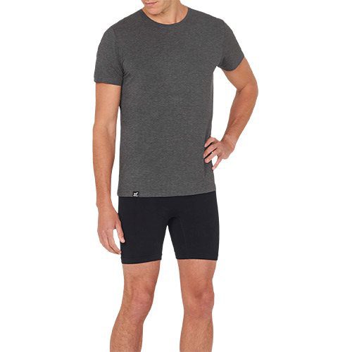 T-Shirt Herre rund hals mørk grå str. S
